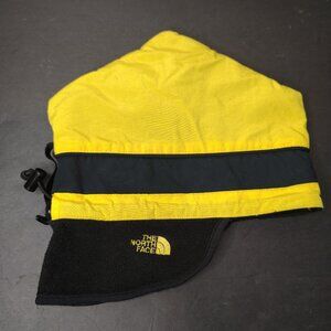VINTAGE The North Face Steep Tech Hat Cap Yellow Black Expedition Fleece Lined